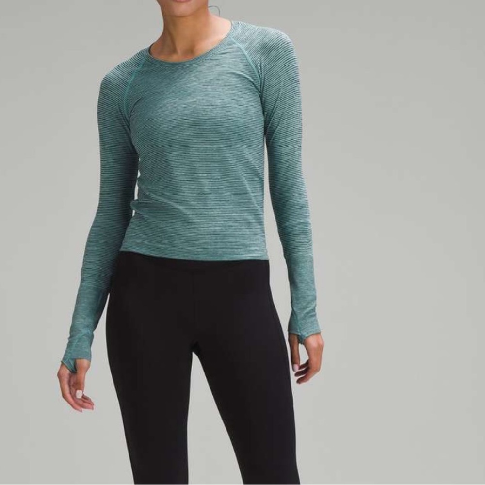 EUC Lululemon Swiftly Tech Cropped Long-Sleeve Shirt 2.0 - sz 10